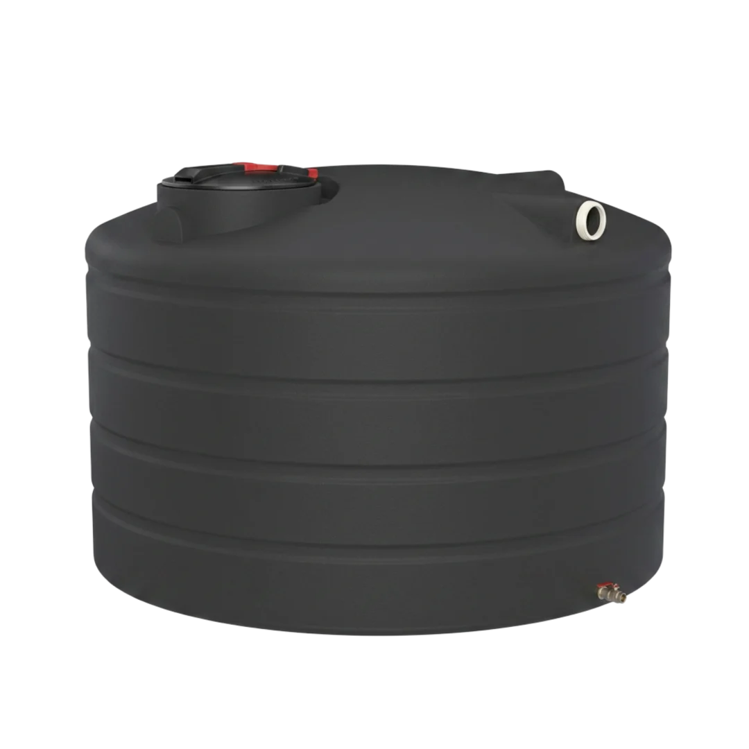 2,500ltr Round Poly Squat Water Tank